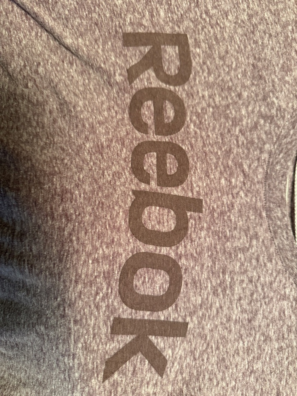 Reebok Heather Mauve Logo Tee